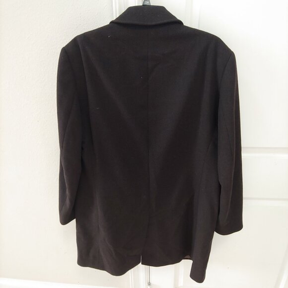 Cardinal Of Canada Wool BlenOvercoat Men 46R Black Luxury Coat Button Up - Picture 8 of 10